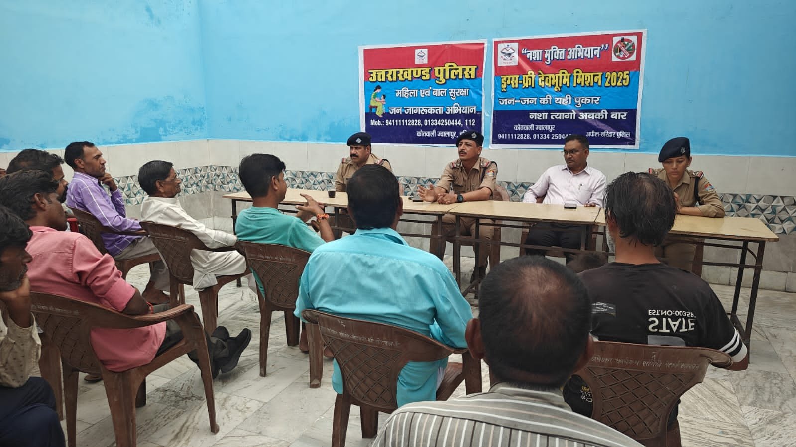ऑपरेशन ड्रग्स फ़्री देवभूमि मिशन 2025 अभियान को सफल बनाने हेतु एसएसपी हरिद्वार के आदेश के अनुपालन में ज्वालापुर में चौपाल कार्यक्रम का आयोजन